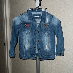 DIY distressed kids Jean jacket